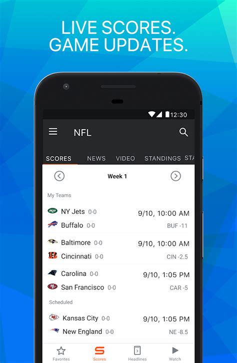 yahoo nfl scoreboard